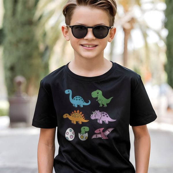 Boys Dino Graphic Tee, Black, size 6 - Fun Gift for Young Dinosaur Fans - Image 3